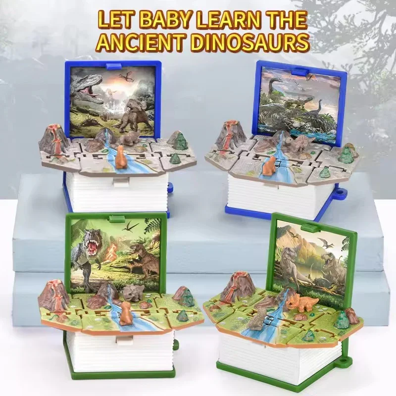Jurassic Dinosaur Folding Book Keychain - Image 3