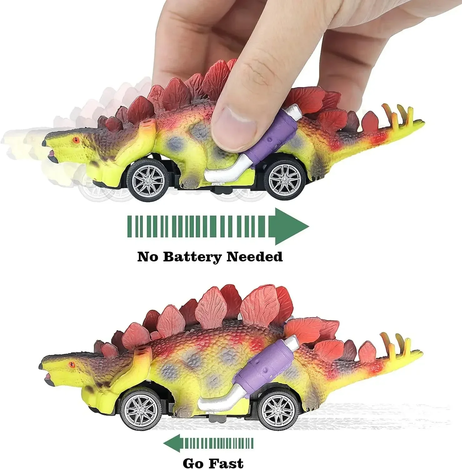 Jurassic Zoomers Dinosaur Pull-Back Car (Set of 6) - Image 5