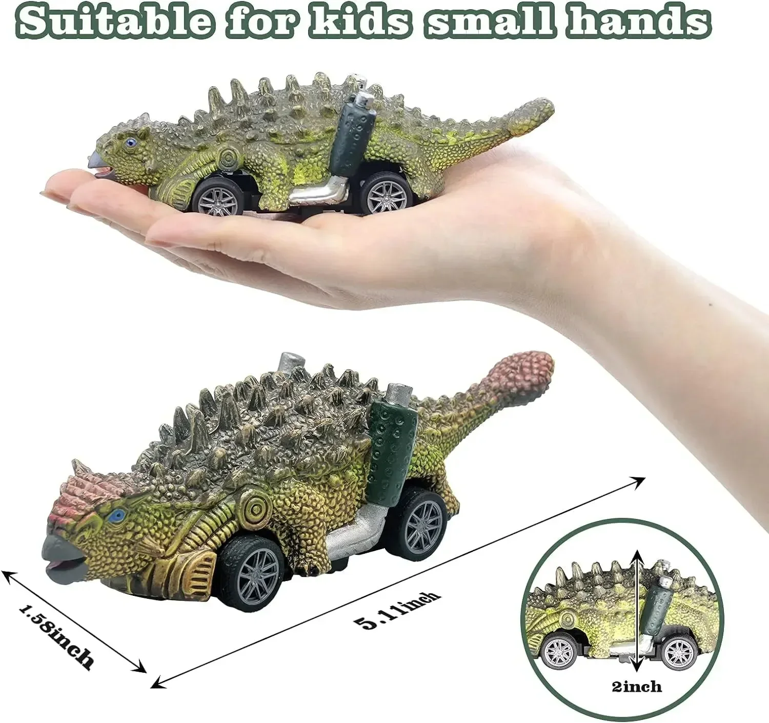 Jurassic Zoomers Dinosaur Pull-Back Car (Set of 6) - Image 7