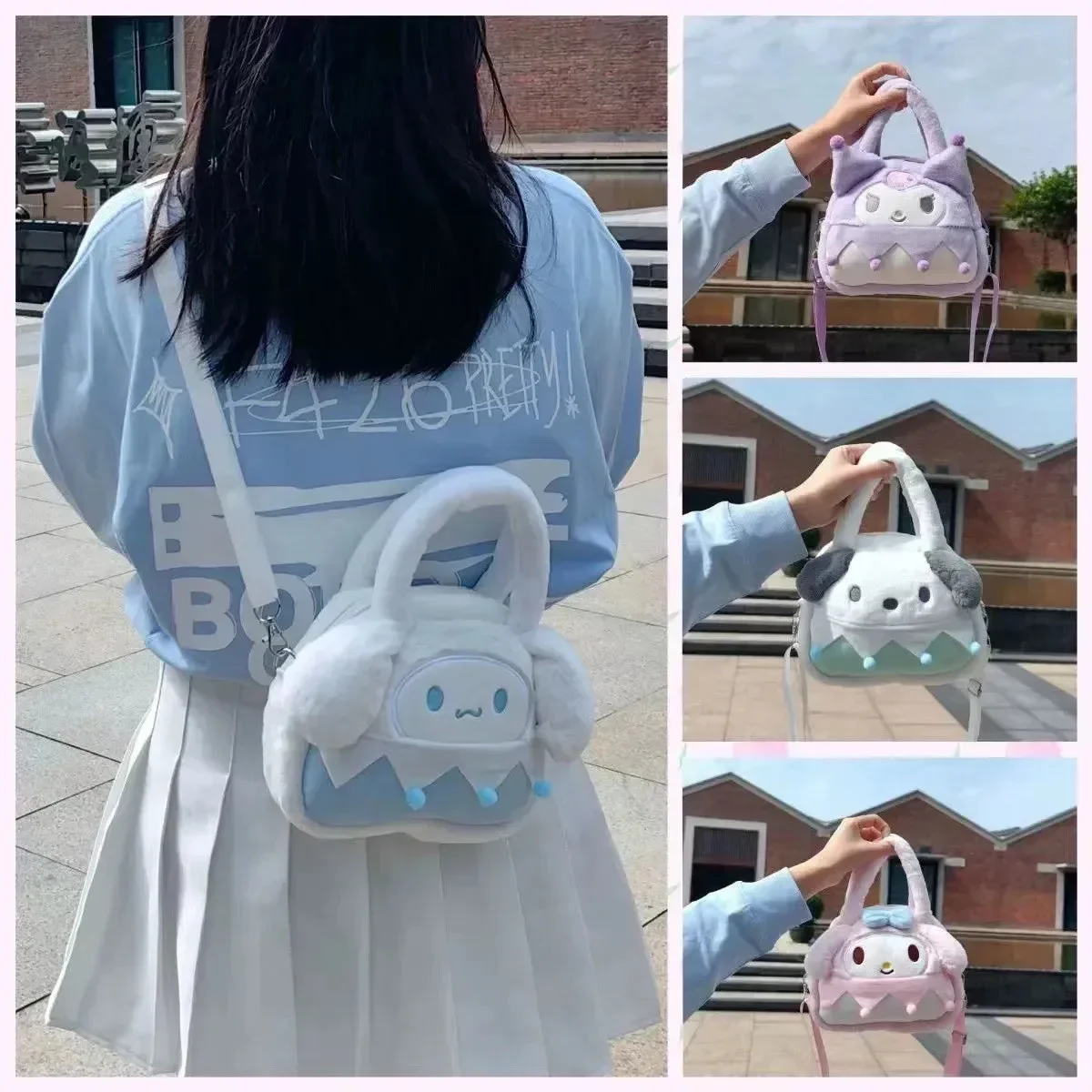 Kawaii Carryall Mini Plush Bucket Bag - Image 2