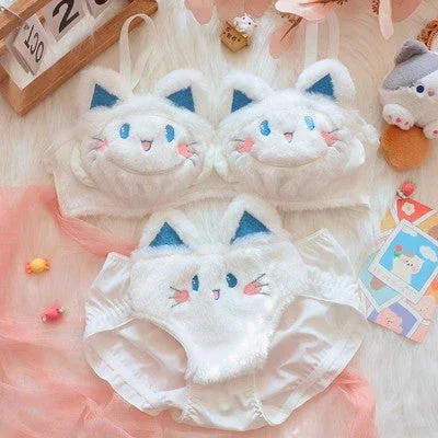 Kawaii Cat Fluffy Lingerie Set - Image 3