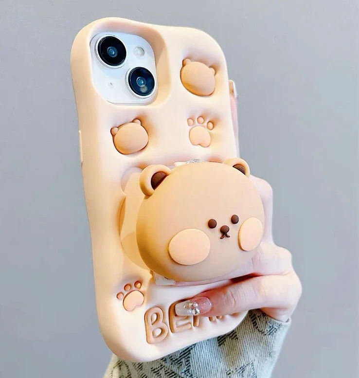 Kawaii Chubby Bear Phone Case (for iPhones) - Image 4