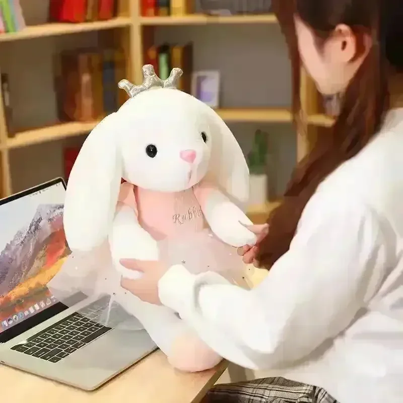 Kawaii Crown Bunny Plush Toy (45 cm) - Image 5