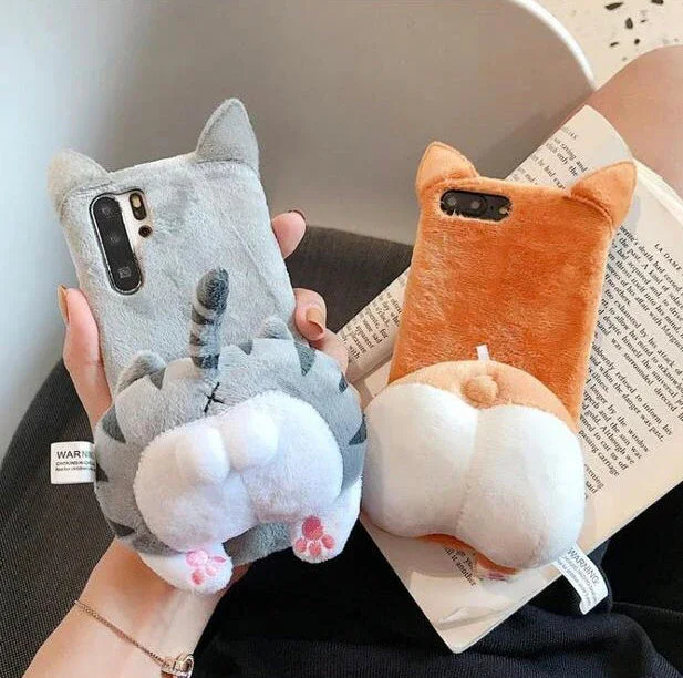 Kawaii Fluffy Butt Phone Case (for iPhones)