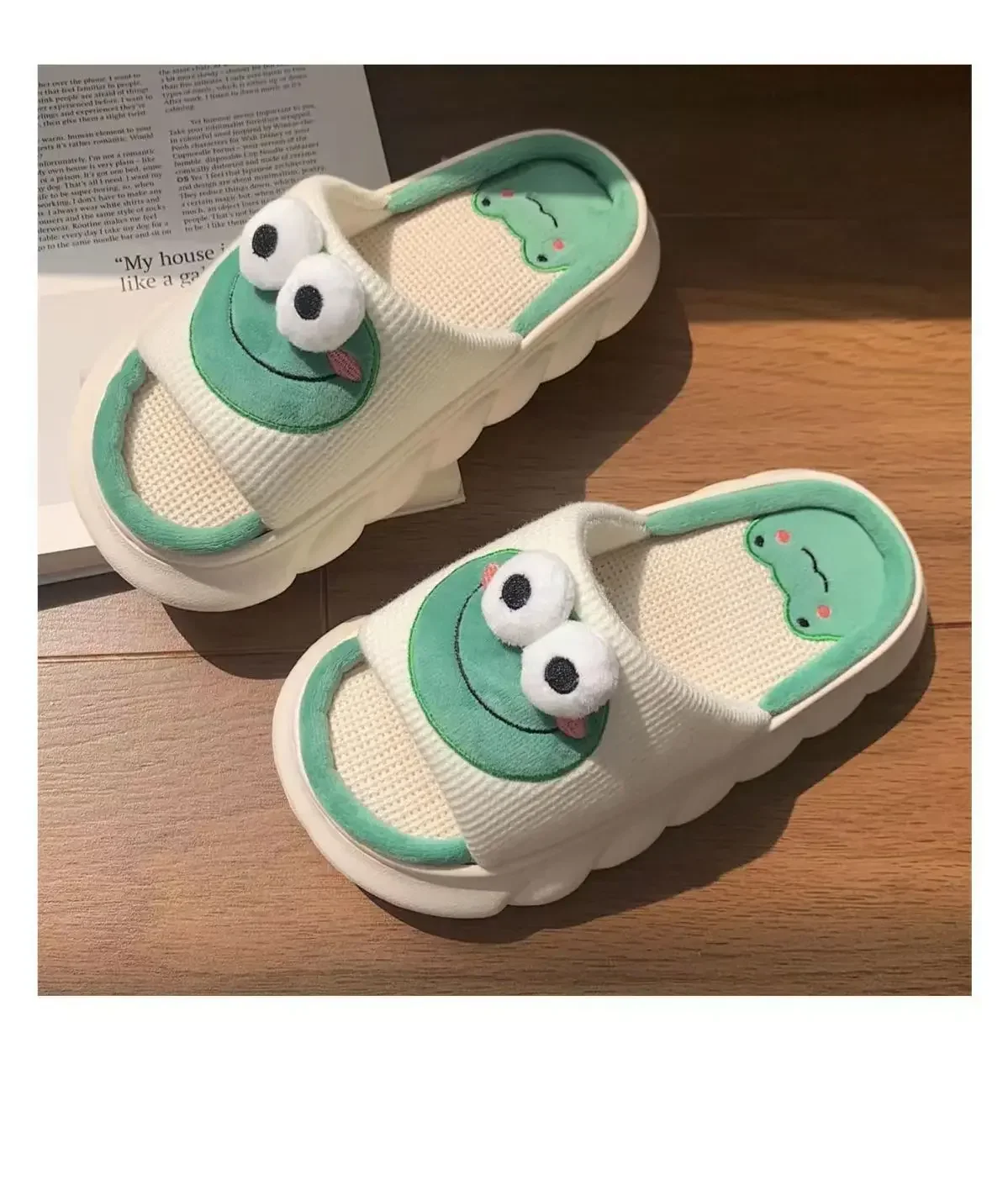 Kawaii Frog Anti-Slip Indoor Slippers - Image 10