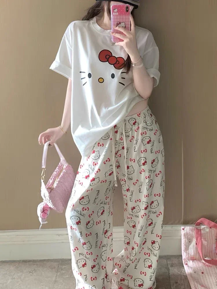 Kawaii Hello KT Sleeptime Pajamas Suit - Image 2