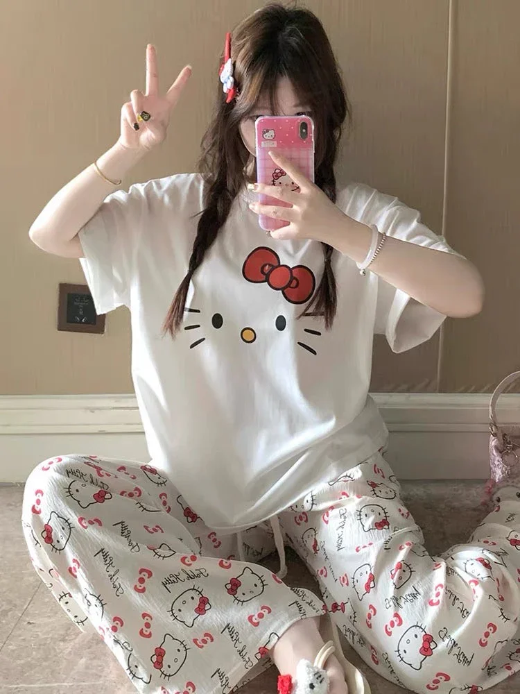 Kawaii Hello KT Sleeptime Pajamas Suit - Image 6