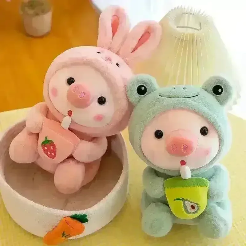 Kawaii Milk Tea Piggy Plush (25 cm) - Image 3