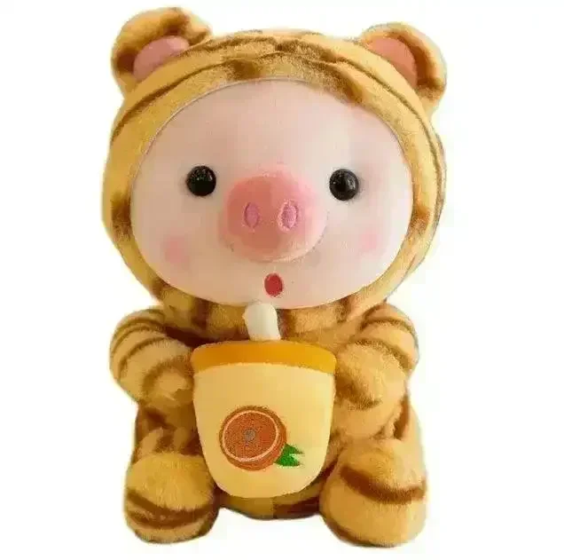 Kawaii Milk Tea Piggy Plush (25 cm) - Image 6