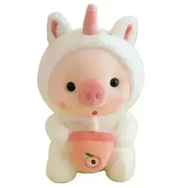 Kawaii Milk Tea Piggy Plush (25 cm) - Image 9