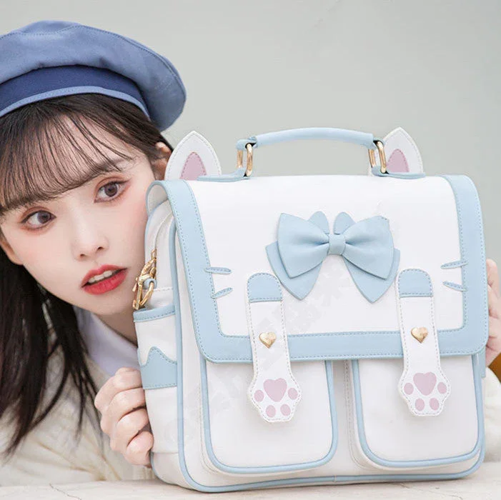 Korean Style Cat Paw School Bag - Image 4