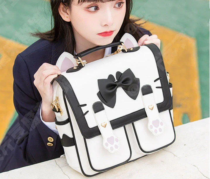 Korean Style Cat Paw School Bag - Image 7