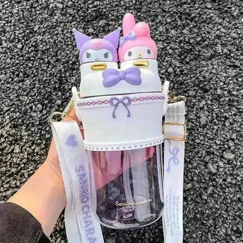 Sanliou Kuromi 2 in 1 Lolita Straw Bottle (700 ml) - Image 3