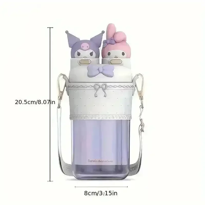 Sanliou Kuromi 2 in 1 Lolita Straw Bottle (700 ml) - Image 9