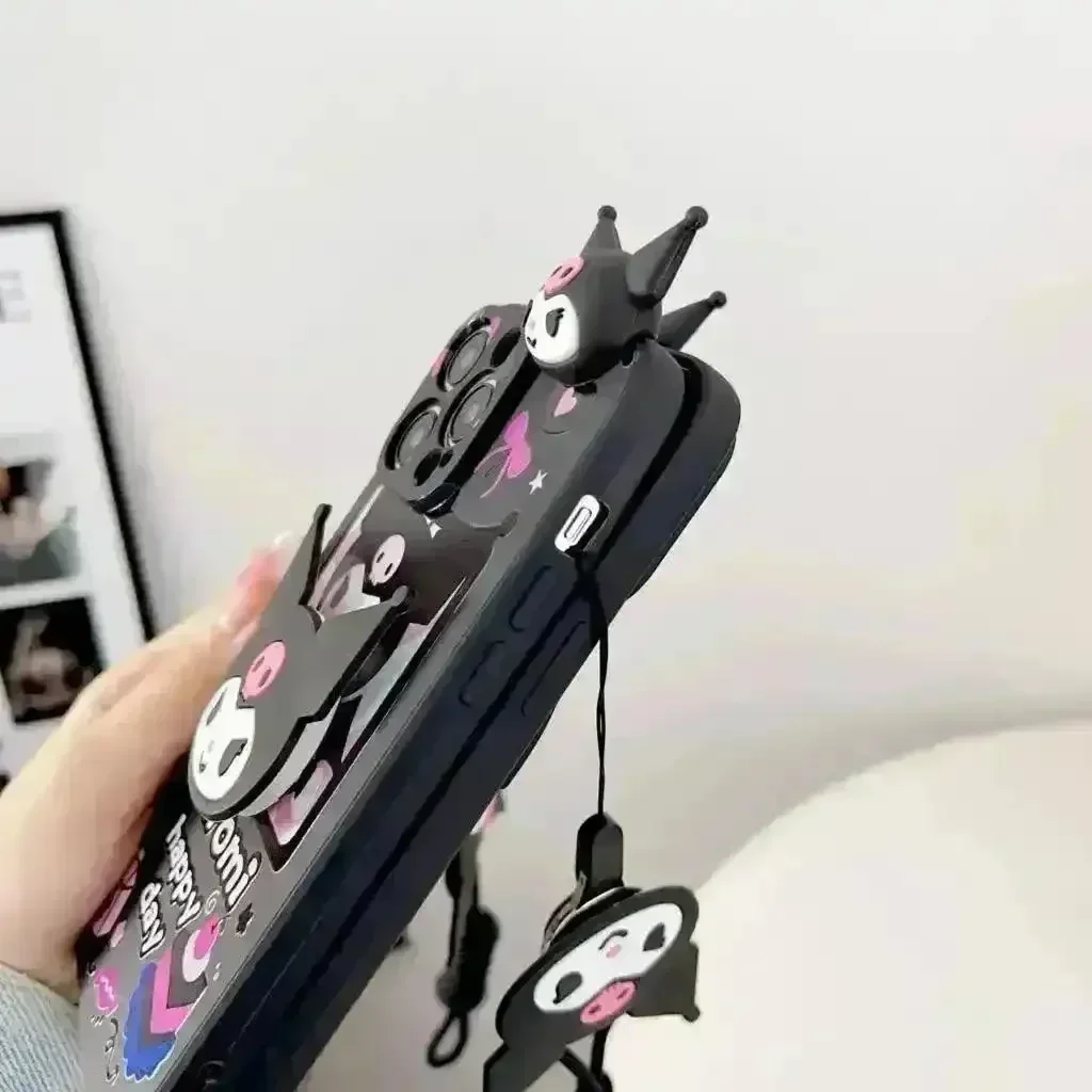 Kuromi Case with Rope Holder (For iPhones) - Image 3