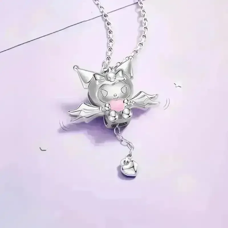 Kuromi Heart Moving Wings Pendant - Image 2