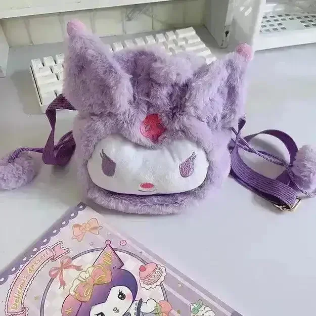 Kuromi & Pikachu 3D Cartoon Crossbody Plush Bag - Image 7