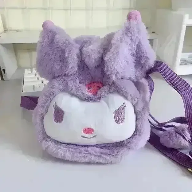 Kuromi & Pikachu 3D Cartoon Crossbody Plush Bag - Image 8