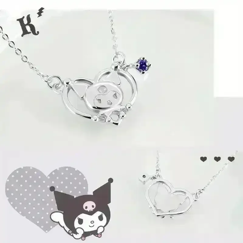 Kuromi Zirconia Heart Pendant - Image 6