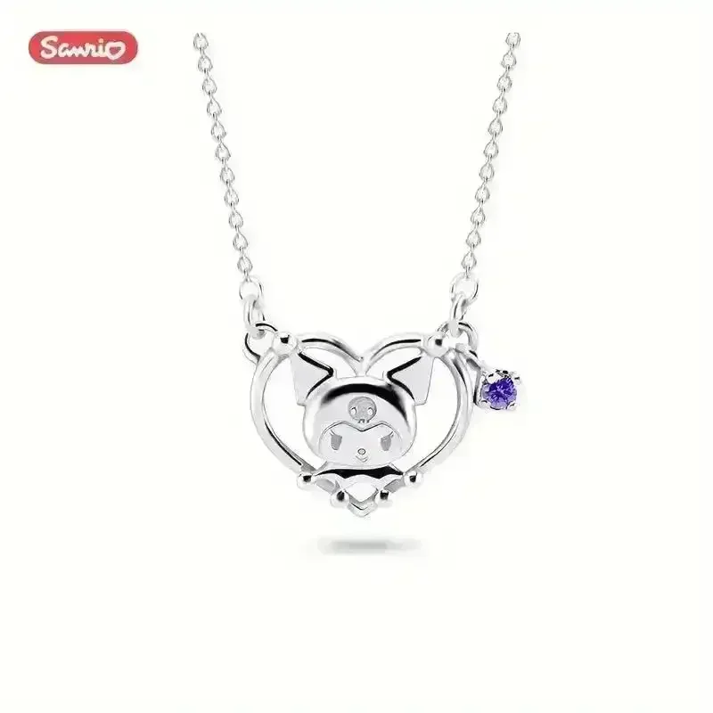 Kuromi Zirconia Heart Pendant - Image 7
