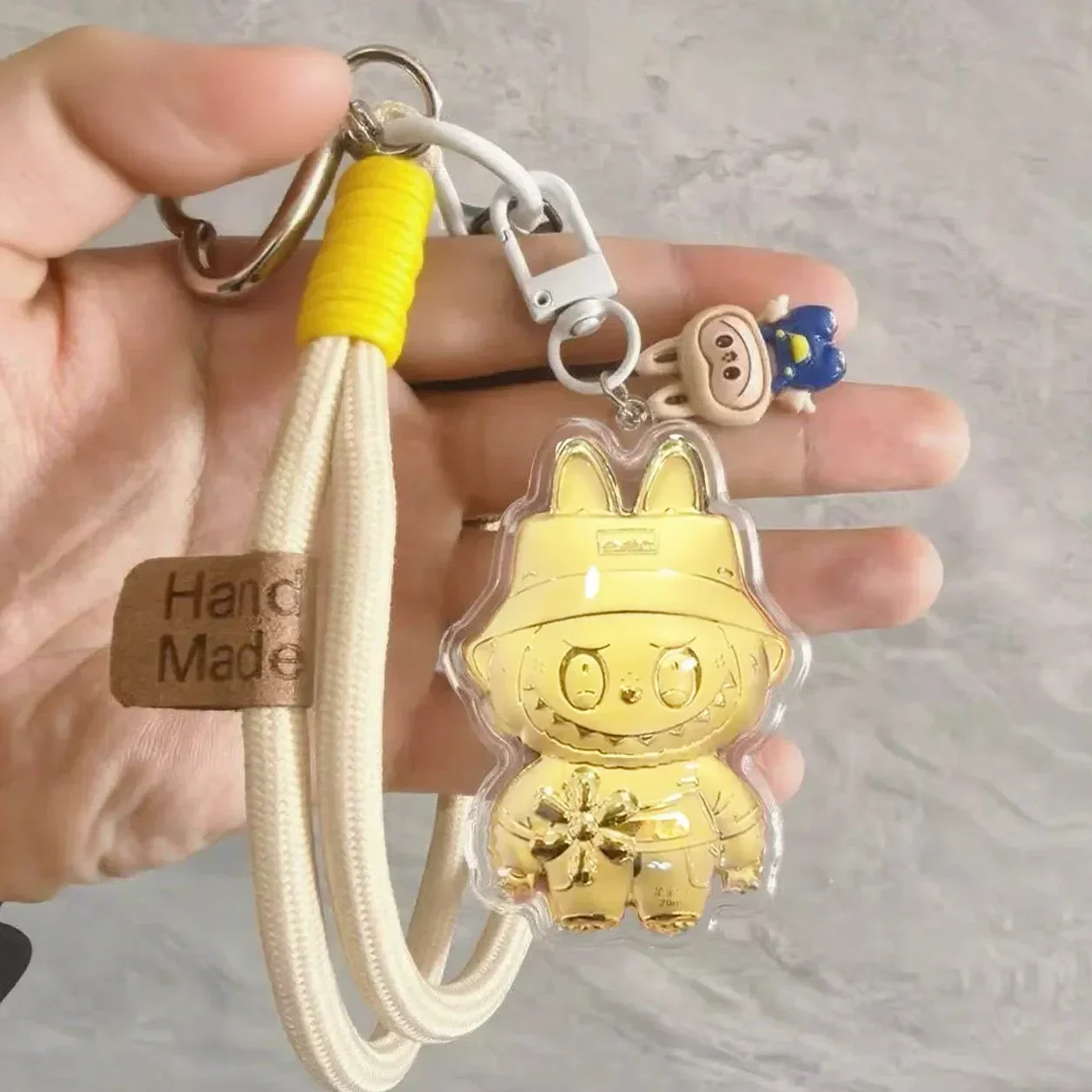 Labubu 20mg Gold Charm Keychain - Image 9