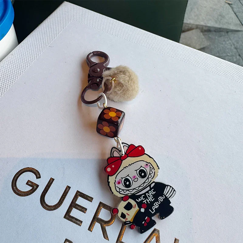 Labubu Glint Pom Pom Keychain - Image 4