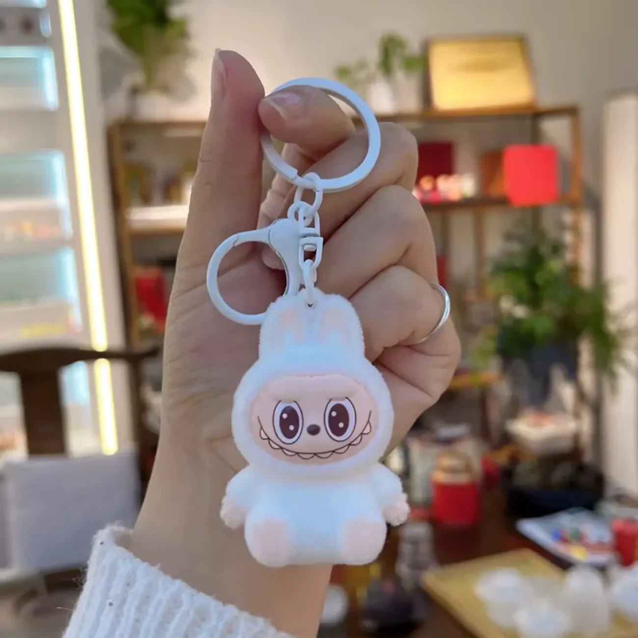 Labubu Have a Seat Mini Flock Keychain - Image 5