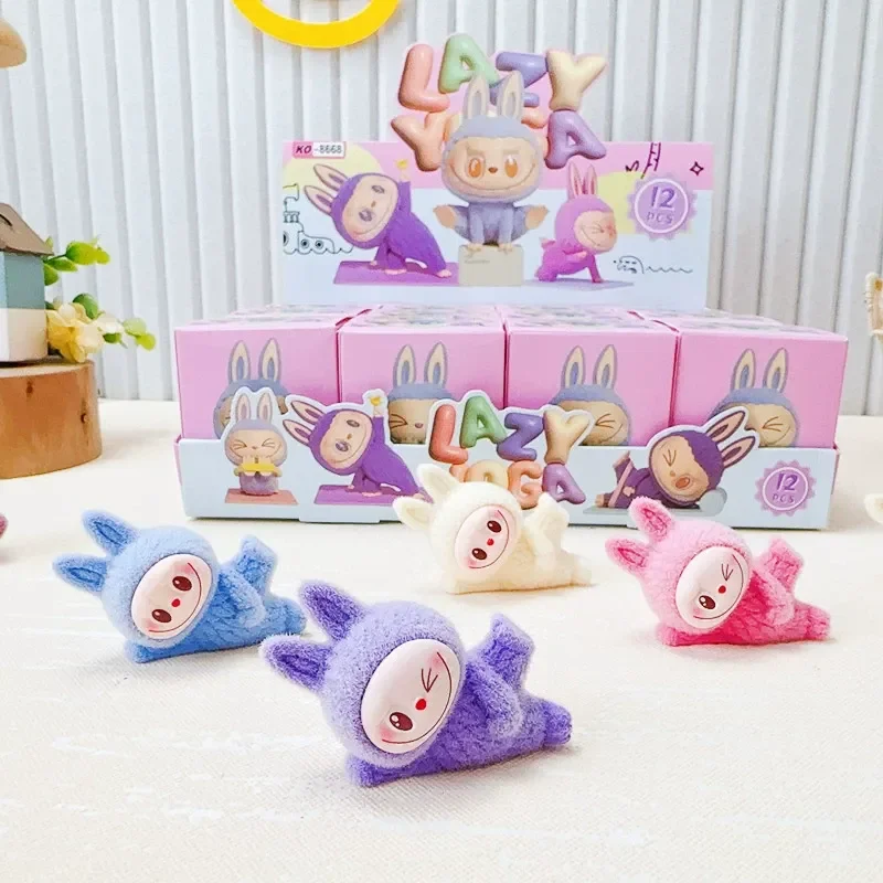 Labubu Mini Lazy Yoga Flocked Blind Box - Image 2