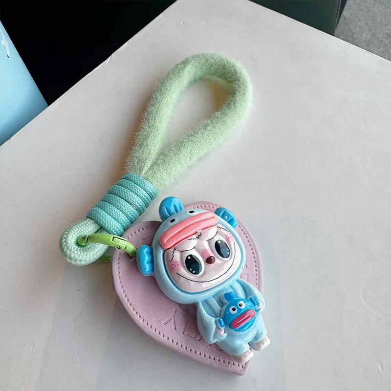 Labubu Cosplay Heart Keychain - Image 2