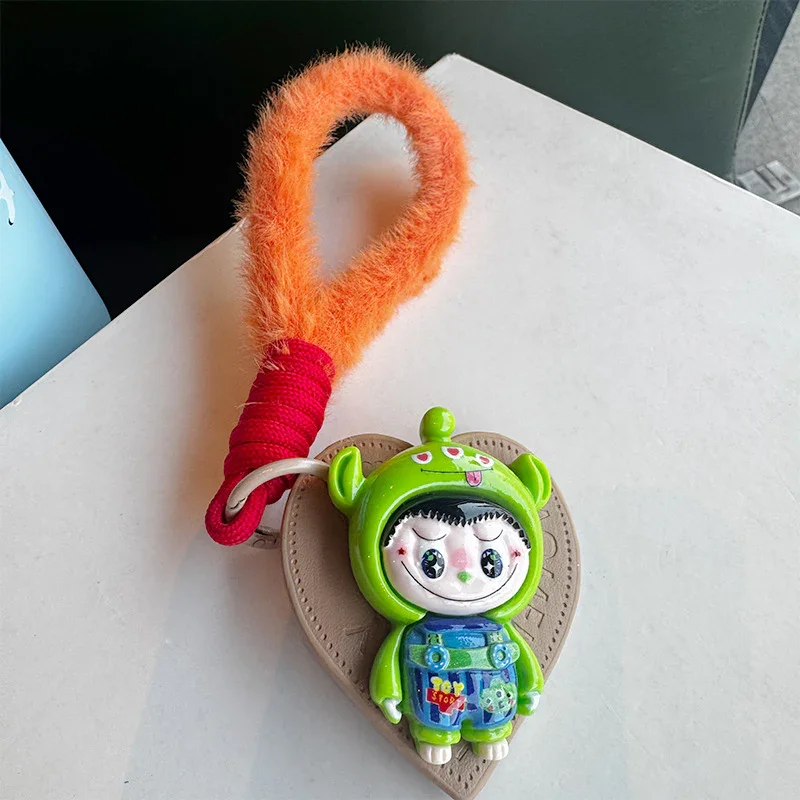 Labubu Cosplay Heart Keychain - Image 5
