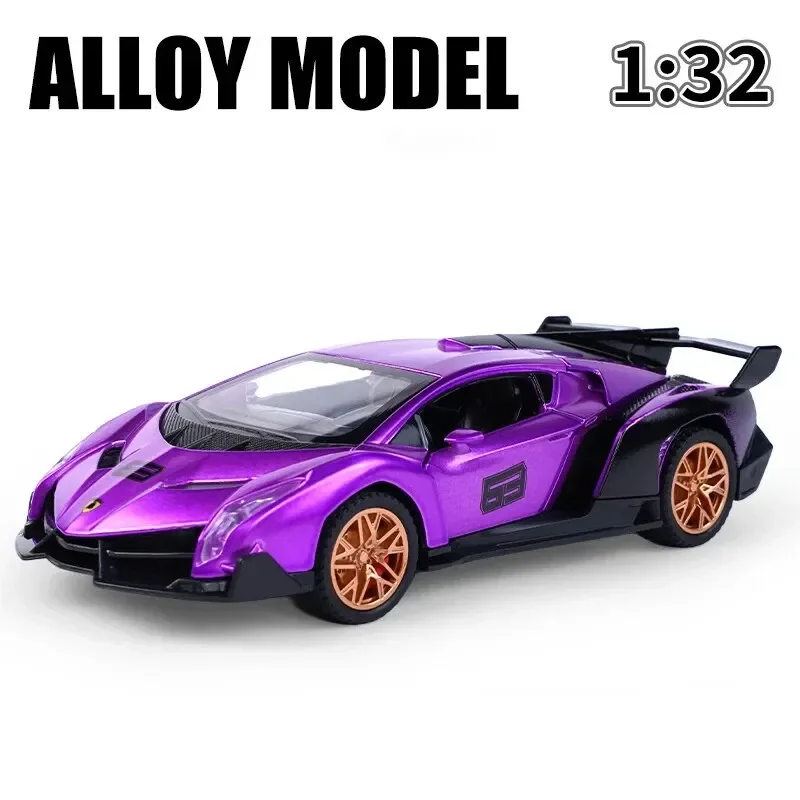 Lamborghini Veneno 1:32 Scale Die-Cast Supercar - Image 6
