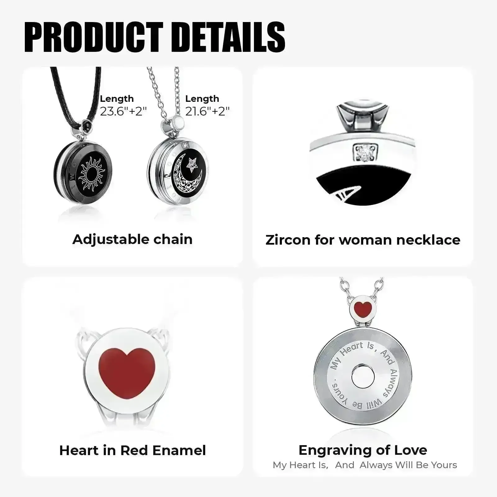 Long Distance Couple Love Necklace (Set of 2) - Image 16