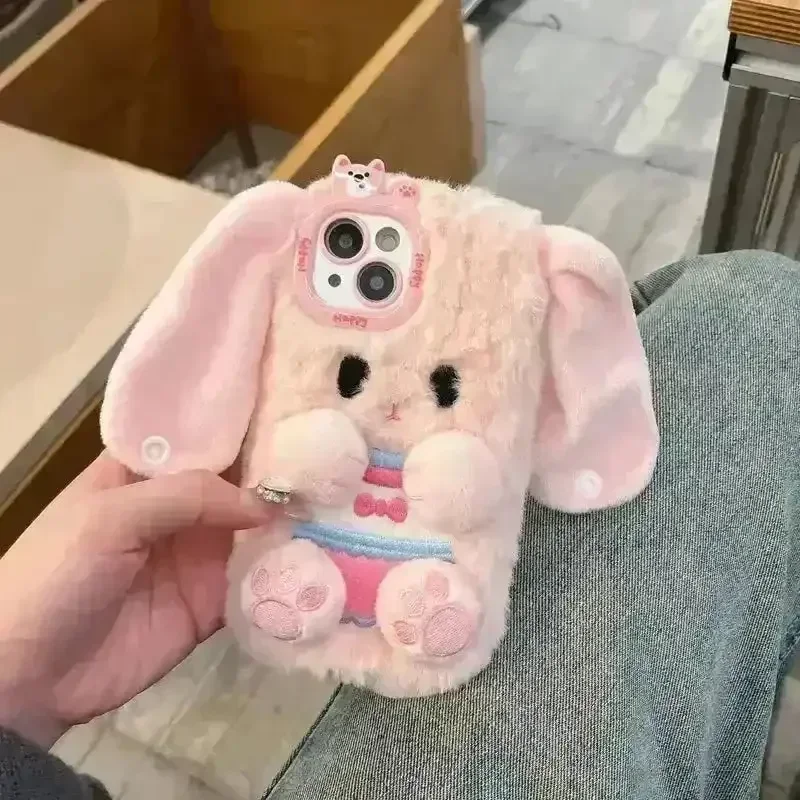 Long Eared Rabbit Plush Phone Case (For iPhones) - Image 2