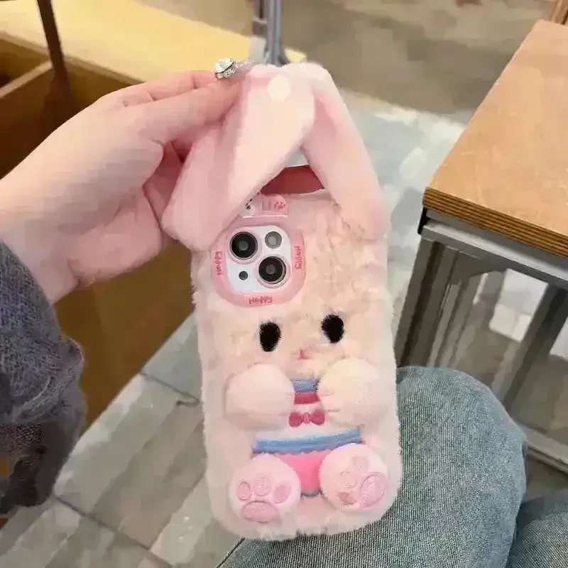 Long Eared Rabbit Plush Phone Case (For iPhones) - Image 5
