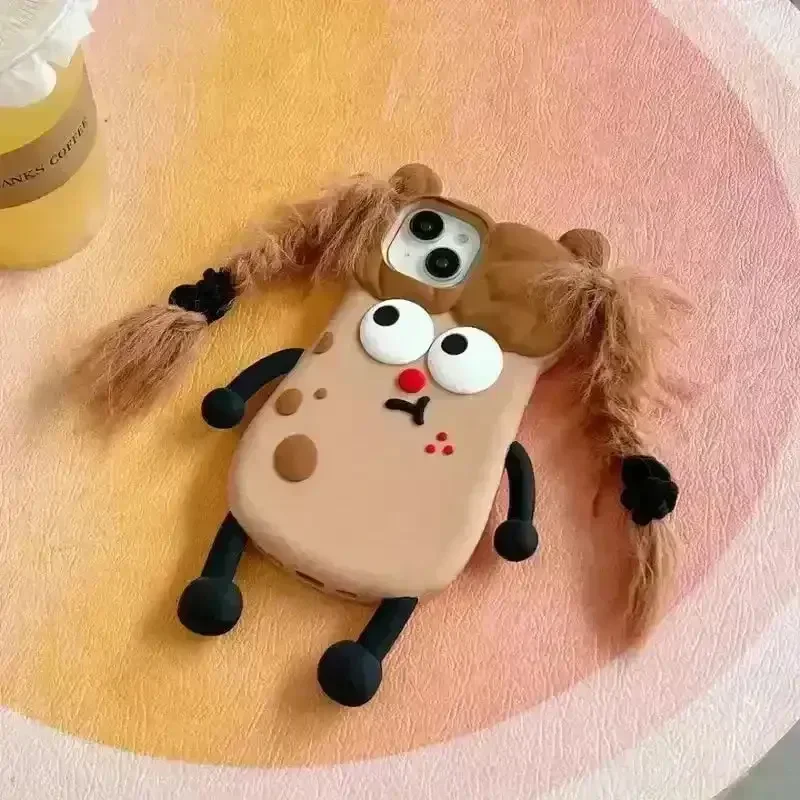 Long Haired Potato Girl Phone Case (For iPhones) - Image 3
