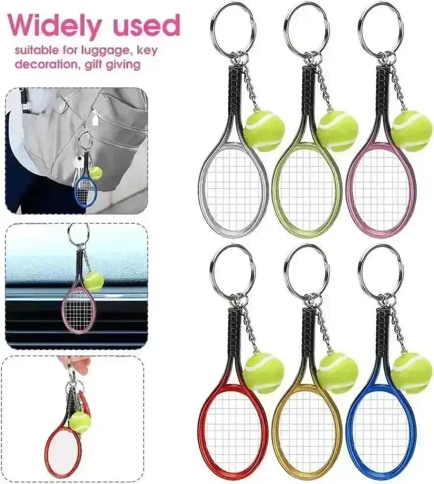 Love-All Lobs Tennis Racket & Ball Keychain - Image 4