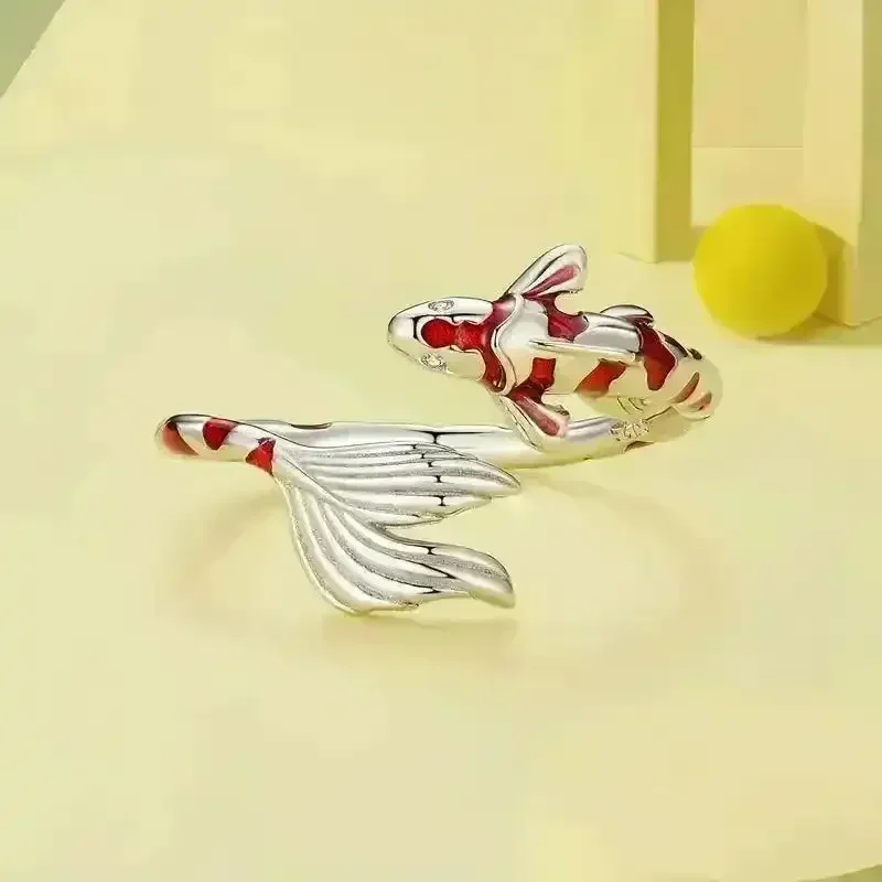 Lucky Red Koi Fish Ring - Image 3
