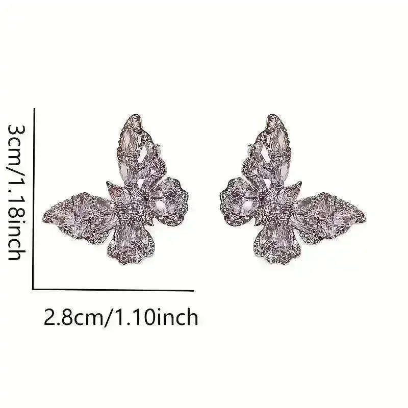 Luxurious Butterfly Shaped Stud Earrings - Image 4