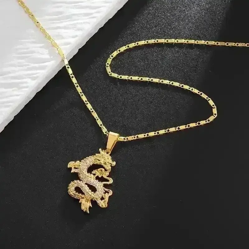Luxurious Golden Dragon Pendant - Image 4