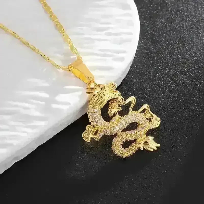 Luxurious Golden Dragon Pendant - Image 5