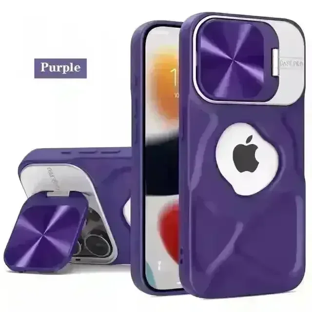 Luxury Flip Up Bracket Camera Protect Case (For iPhones) - Image 14