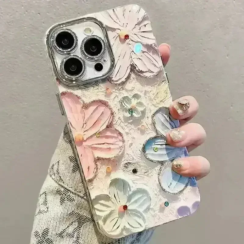 Luxury Flowers Glitter Case (For iPhones) - Image 4