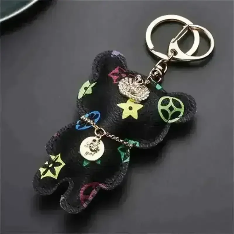 Luxury Monogram Hip Hop Bear Keychain - Image 13