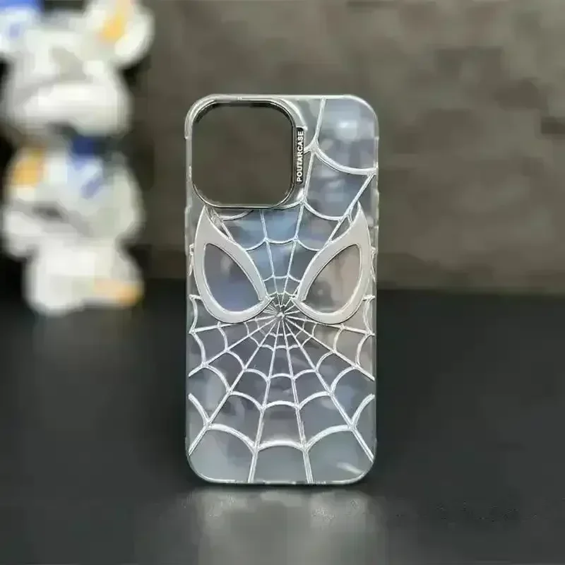 Luxurious Spiderman 3D Silver Phone Case (For iPhones) - Image 2
