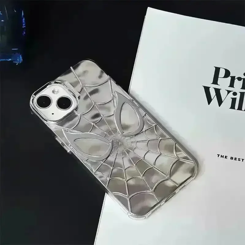 Luxurious Spiderman 3D Silver Phone Case (For iPhones) - Image 3