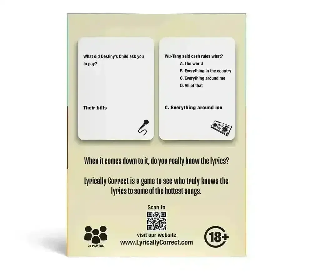 Lyrically Correct Card Game - Image 7