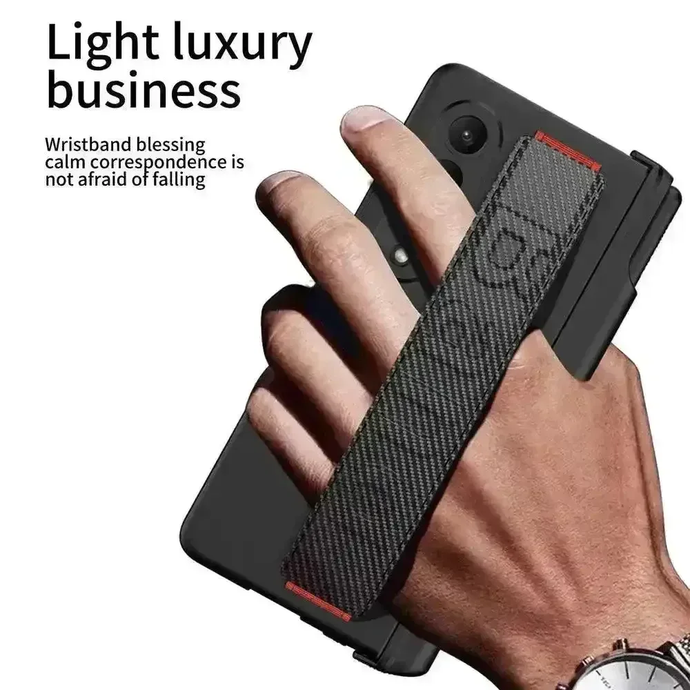 Magnetic Hinge Wrist Strap Case For Samsung Z Fold - Image 3