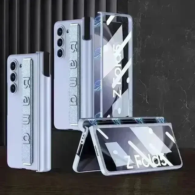 Magnetic Hinge Wrist Strap Case For Samsung Z Fold - Image 7