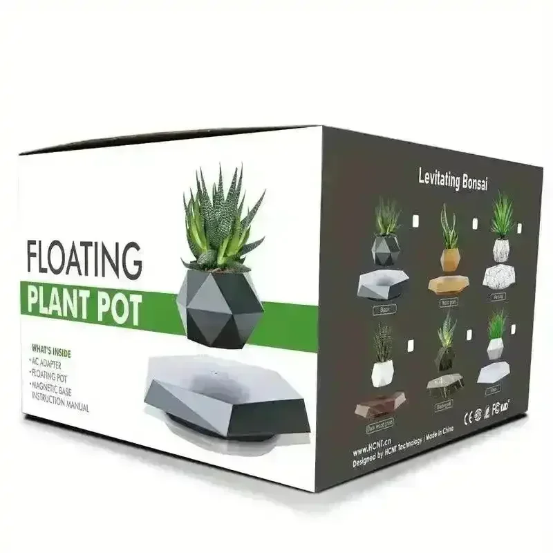 Magnetic Levitating Mini Rotating Flower Pot - Image 9