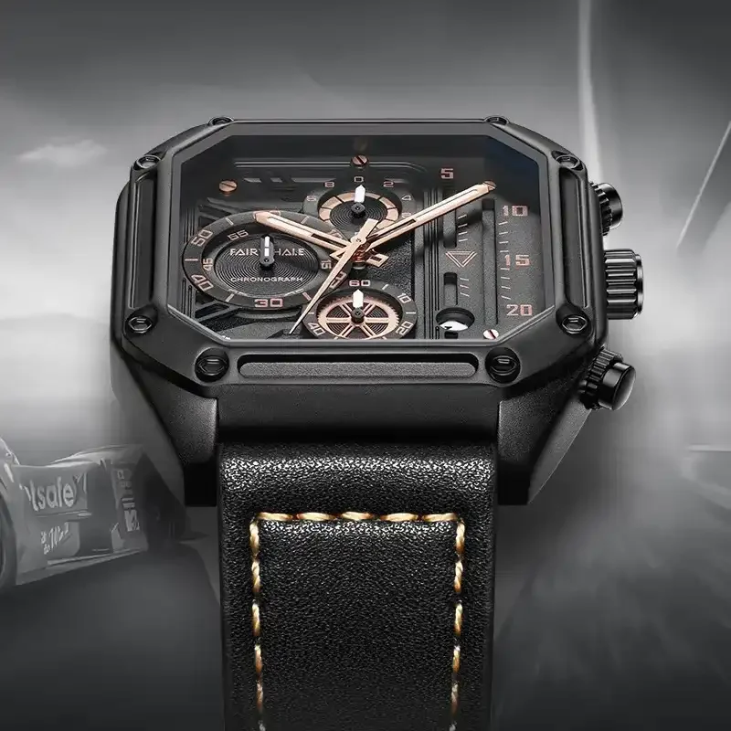 Marc Farewhale Squared Luxury Watch - Image 2